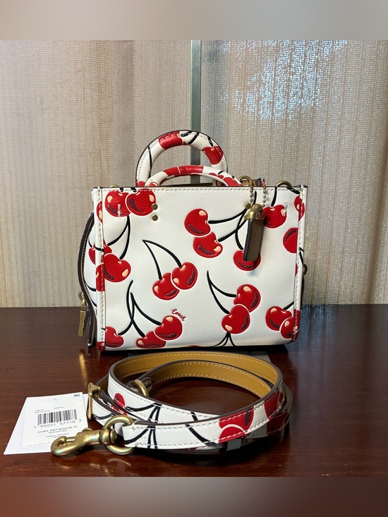 Coach Handbags - Coach Rogue 17 Cherry Print Crossbody Bag
